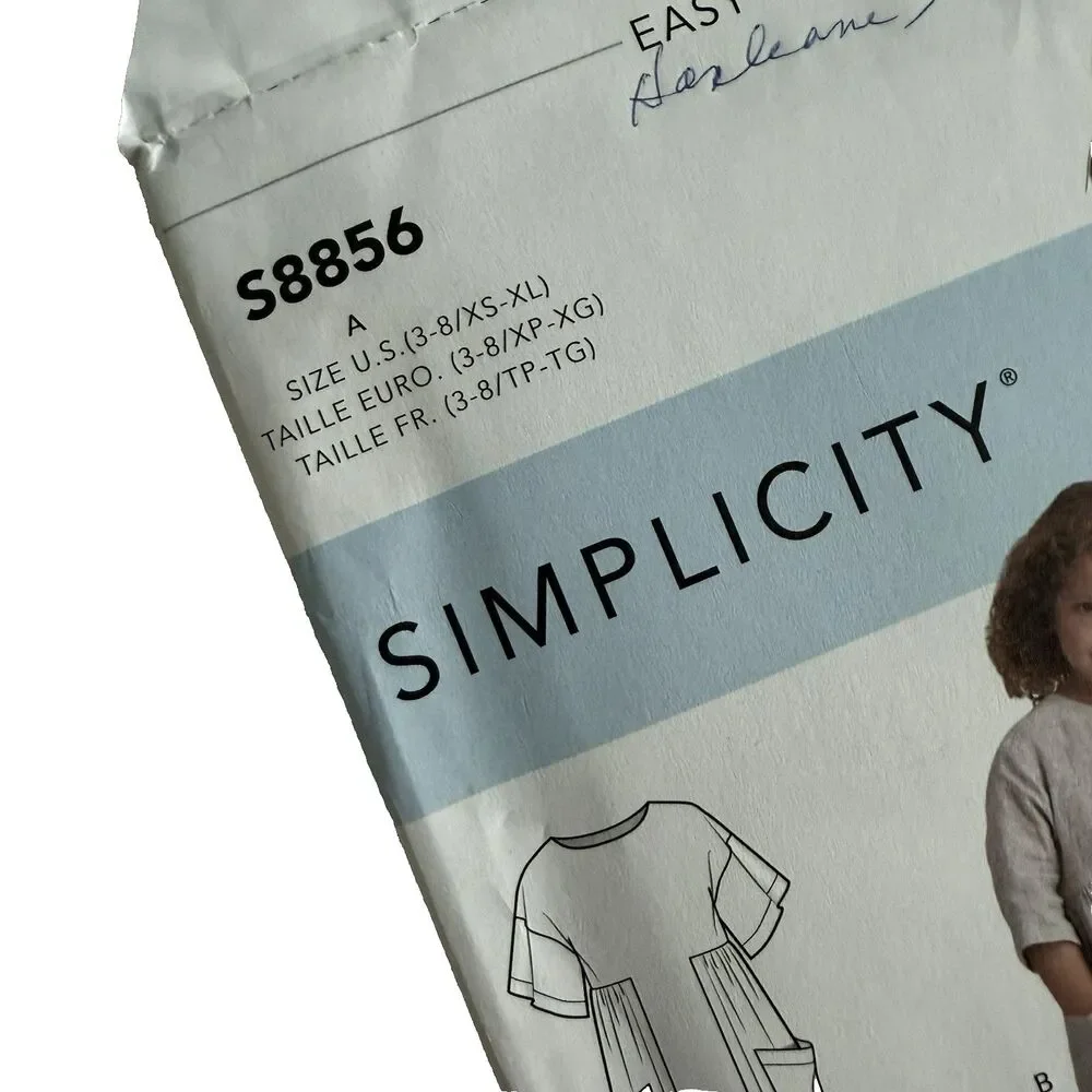 Simplicity EASY Pattern 8856 Mommy & Me Dress & Tunic Misses 6-24 Girls 3-8 UC